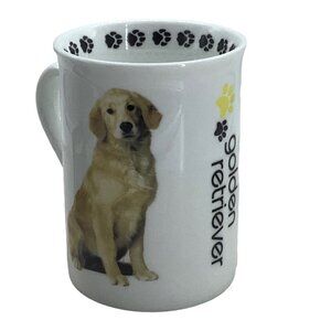 Golden Retriever Coffee Tea Mug Cup Pets Dimension 9 Paw Prints 4" Tall
